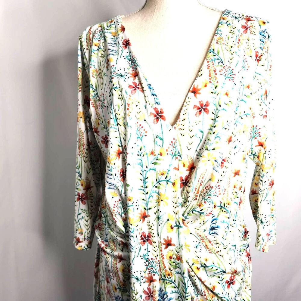 Jason Wu For Eloquii Draped Dress Plus Size 18 Fl… - image 4